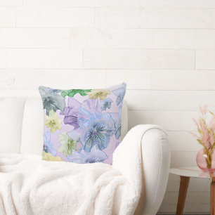 Coussin Pastel Floral Dream, Jolies Pansies,