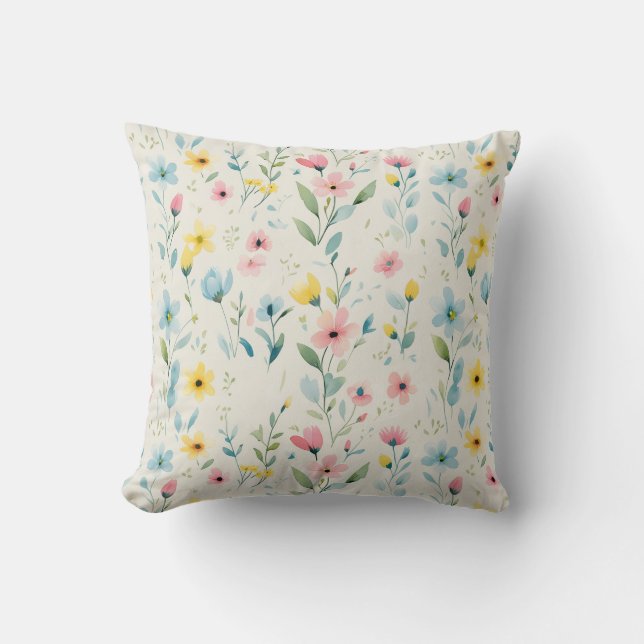 Coussin pastel garercolor florr (Recto)