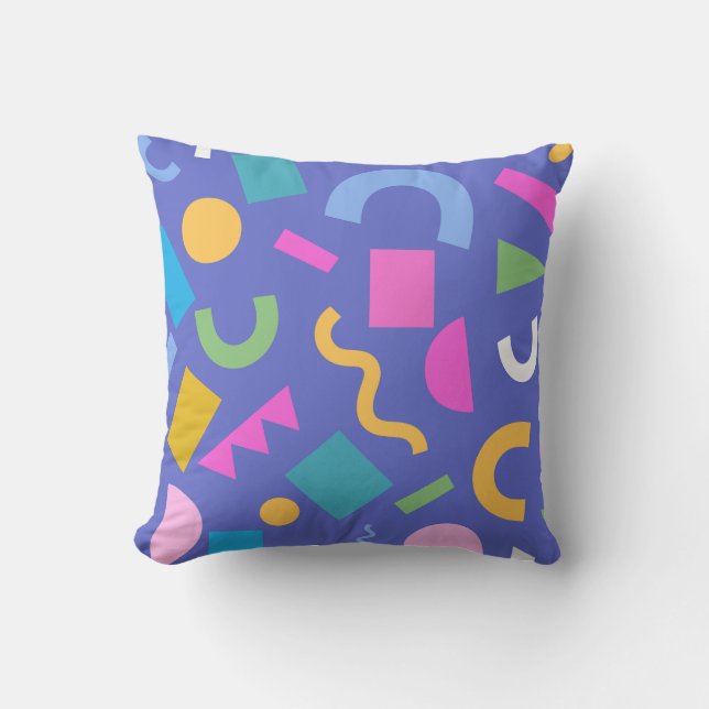 Coussin Pastel Geometric Shape Pattern Modern Minimalist (Recto)