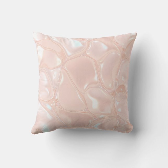 Coussin Pastel Gloss Liquid Slime Throw Pillow (Verso)