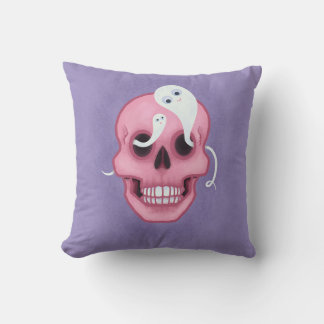 Coussin Pastel goth crâne éffrayant mignon