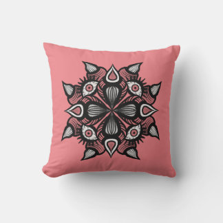 Coussin Pastel Goth Witch Design - Monstre Rose Noir