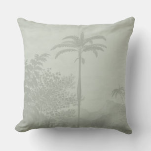 Coussin Pastel Green Vintage Palmiers Bohème