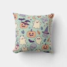 Pastel Halloween Motif Fantôme Citrouille chauves-