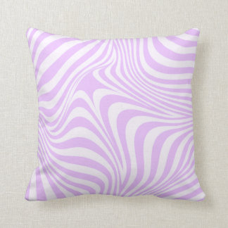 Coussin Pastel Lilac Purple Wavy Super Lines Motif