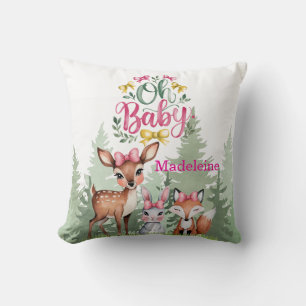 Coussin Pastel Meadow Companions : Oh Baby Girl Baby showe