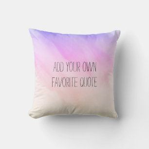 Coussin pastel ombre abstraite aquarelle ajouter du texte