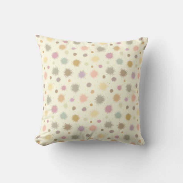 Coussin Pastel Party Pollen - motif sans soudure. (Recto)