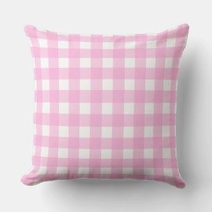 Coussin Pastel Pink En vichy Motif