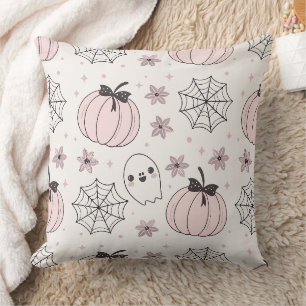 Coussin Pastel Pink Halloween Motif sans couture