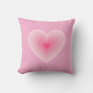 Coussin Pastel Pink Heart Design - Symbole d'amour moderne