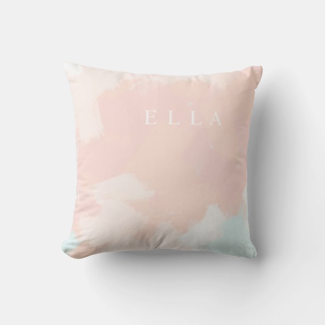 Coussin Pastel Printanier Personnalisé (Recto)