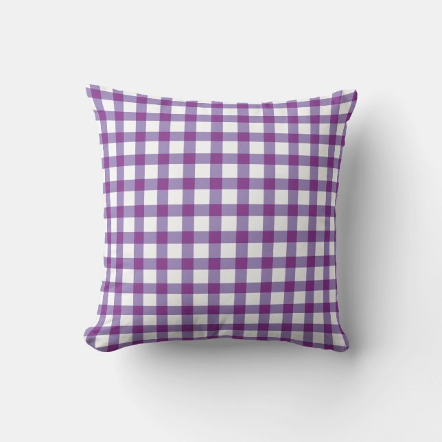 Coussin Pastel Purple En vichy Check Motif (Recto)