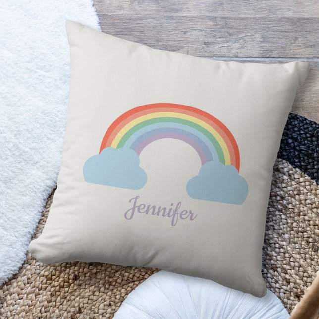 Coussin Pastel Rainbow (Pastel Rainbow Pillow)