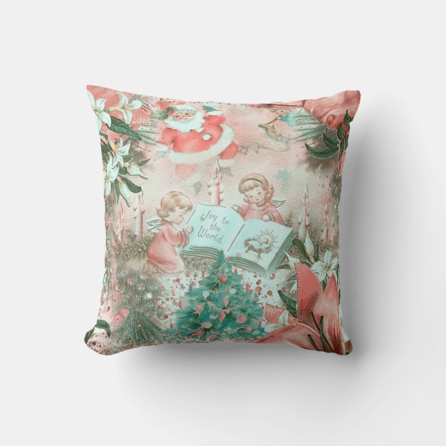 Coussin Pastel Retro Christmas Vignette (Recto)