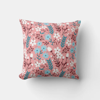 Coussin Pastel Rose Floral Motif sans Seamless.