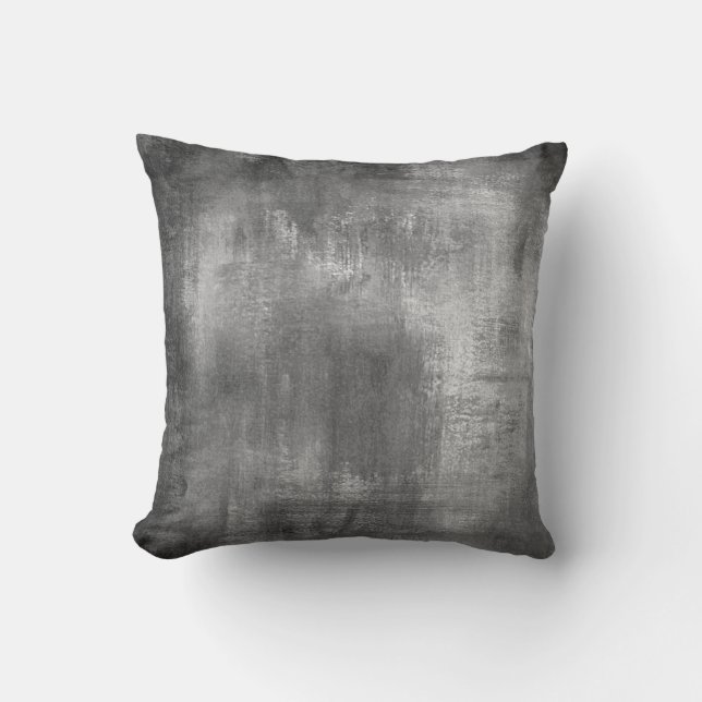 Coussin Pastel sale gris noir vintage affligé (Recto)
