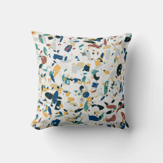 Coussin Pastel Terrazzo : Motif Abstrait moderne.