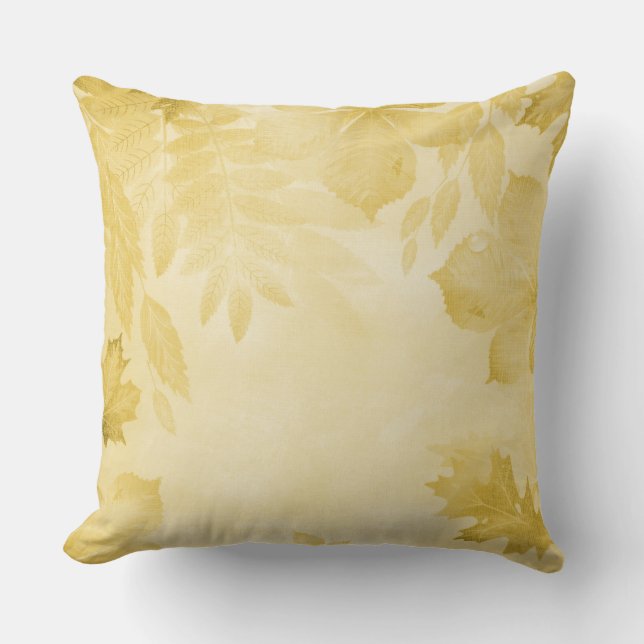 COUSSIN PASTEL TOMBE JAUNE FEUILLE (Recto)