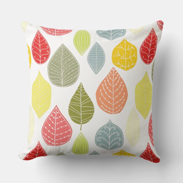 Coussin Pastel Tones Fall Leafs Motif 2 (Recto)