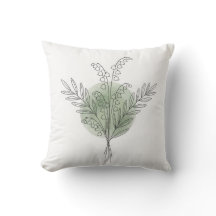 Pastel Vert Sauge Dessin au Trait Lis de la Vallée