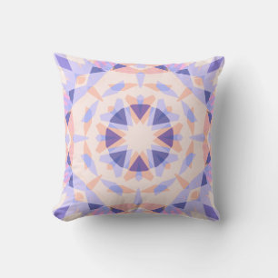 Coussin Pastel Violet Douce Pêche Rose Étoile Dopamine Déc