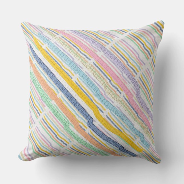Coussin Pastels rayés (Recto)
