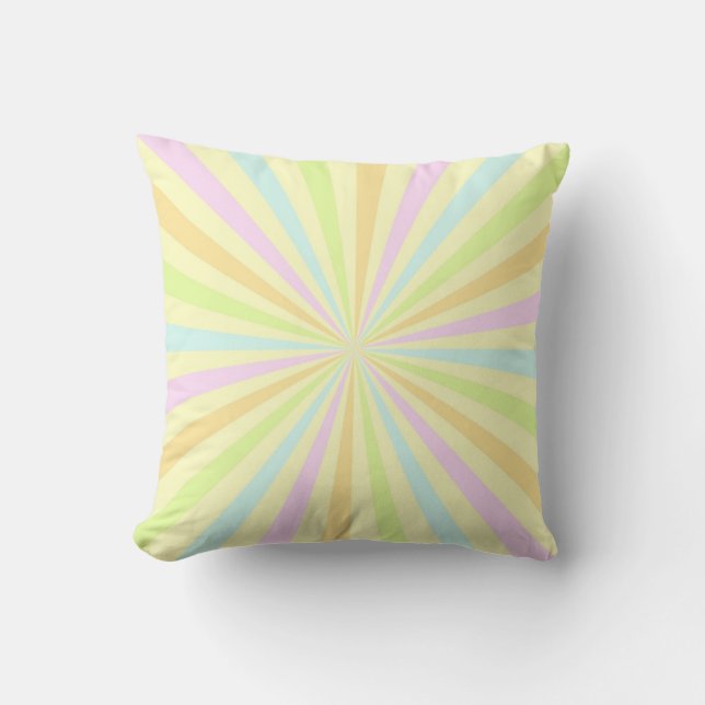 Coussin Pastels Roue à rotation Soleil (Recto)