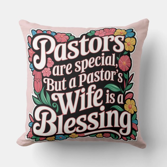 Coussin ✝️ Pasteurs Femme Appréciation Cadeau Bénédiction  (Recto)