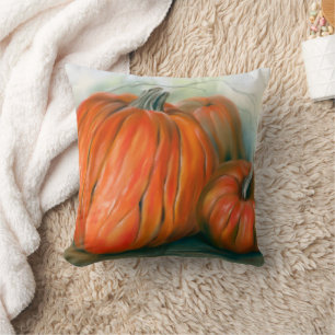 Coussin Patch citrouille Automne Trio Pastel Art