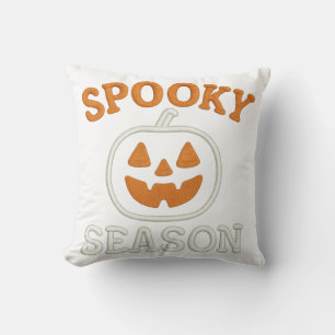 Coussin Patch de citrouille d'Halloween de saison effrayan