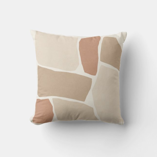 Coussin Patchwork Bio Abricot Crème (Recto)
