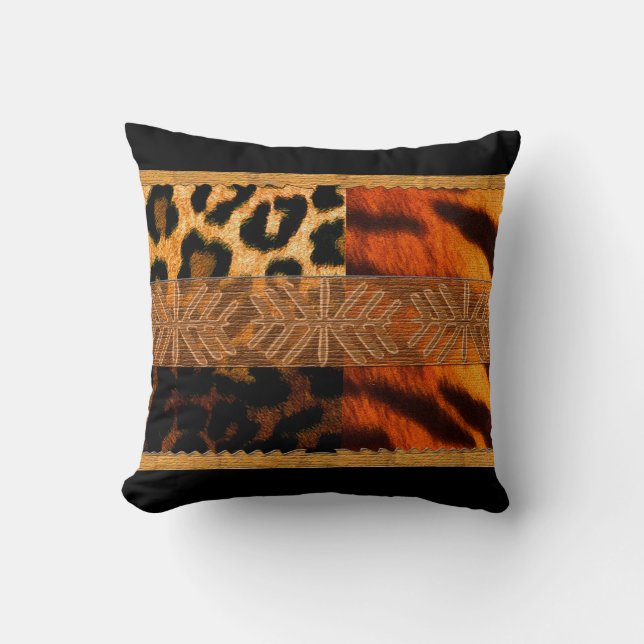 Coussin Patchwork de faune (Recto)