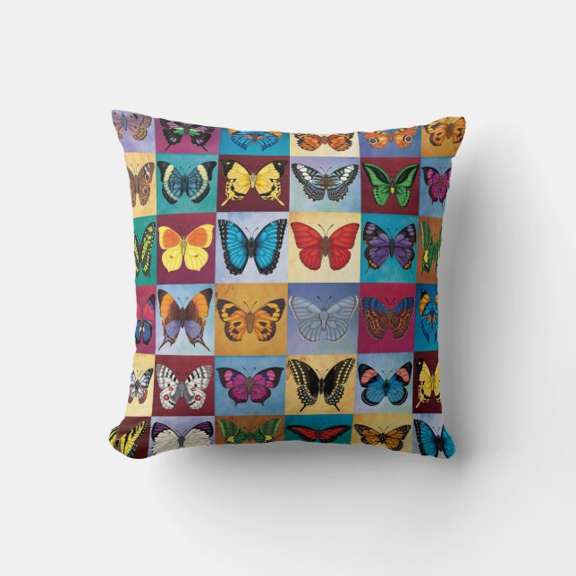Coussin Patchwork de papillon (Recto)
