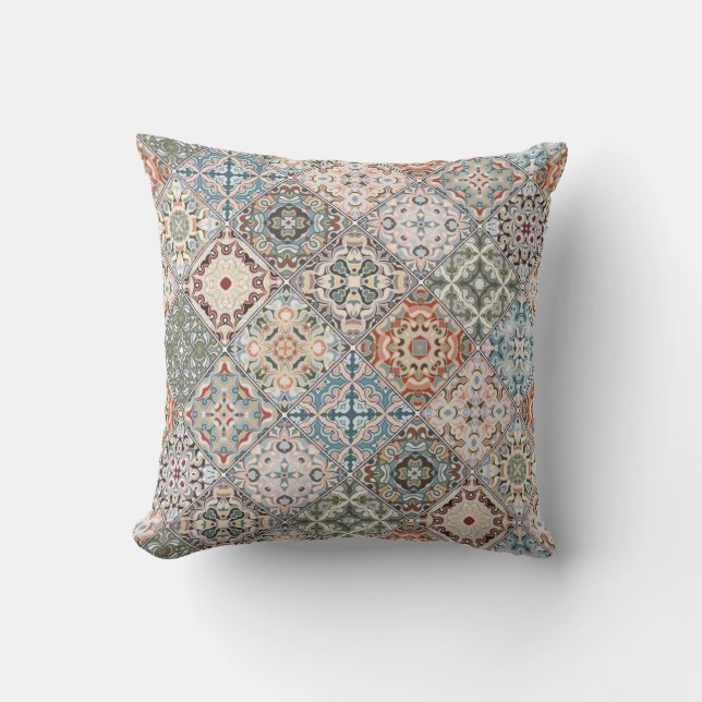 Coussin Patchwork de patchs carrés (Recto)