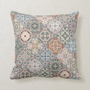 Coussin Patchwork de patchs carrés