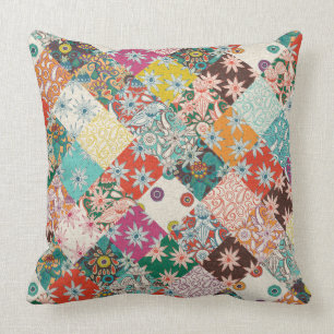 Coussin patchwork de sarilmak