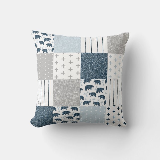 Coussin Patchwork d'ours (Recto)