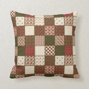 Coussin Patchwork Farmhouse rustique Maison de campagne D