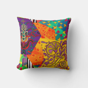 Coussin Patchwork indien turc festier Mandala