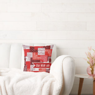 Coussin Patchwork personnalisé de couture de bandana motif