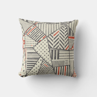 Coussin Patchwork rétro : Conception géométrique Abstraite