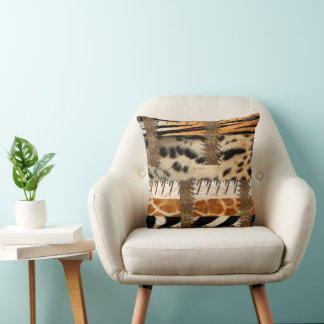 Coussin "Patchwork Safari Chic"