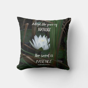 Coussin Patience Emerson Citation Inspirationnelle Lotus