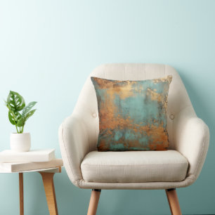 Coussin Patina de cuivre rustique