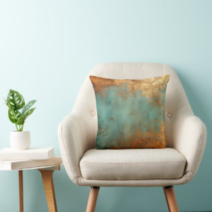 Coussin Patina de cuivre rustique