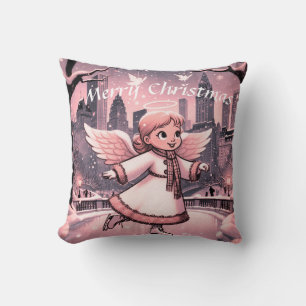 Coussin Patinage d'ange de NYC en hiver