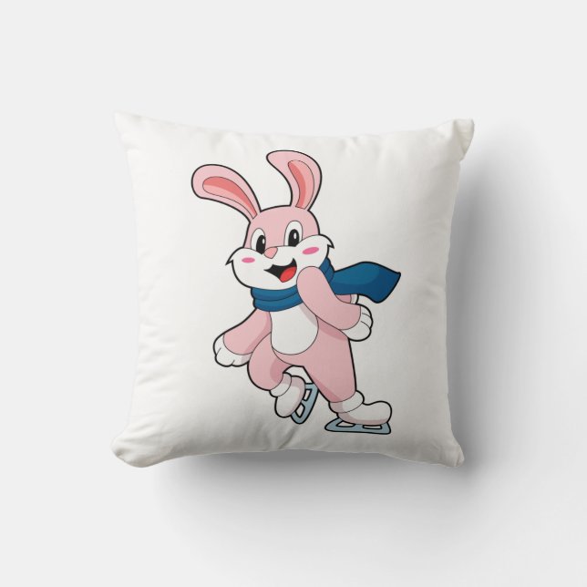Coussin Patinage sur glace sur lapin Patins sur glace (Recto)