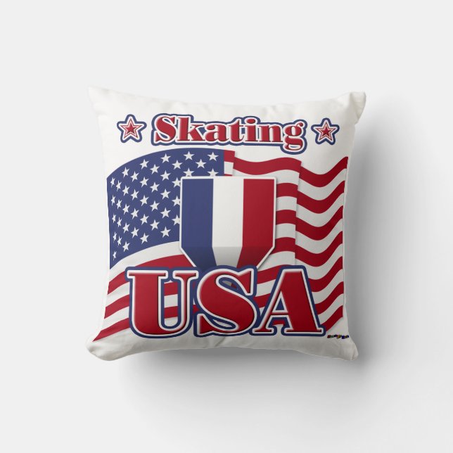 Coussin Patinage USA (Recto)