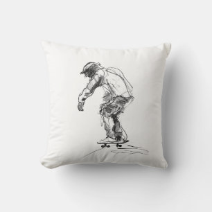 Coussin Patineur vintage en mouvement